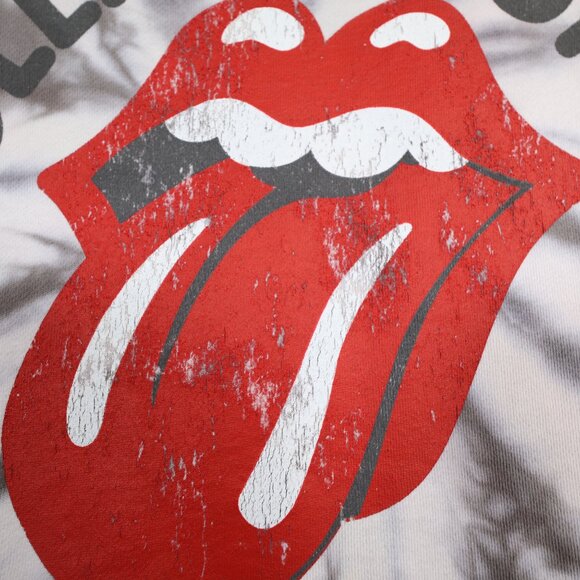THE ROLLING STONES Sweatshirt Mens Oversized Small Tie Die Logo Tongue Crew Neck - Picture 4 of 6